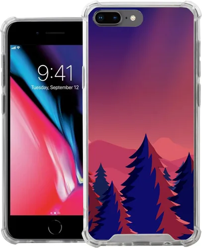 Vista 23 de CasesOnDeck - Funda compatible con Apple iPhone 8 Plus iPhone 7 Plus (5.5 pulgadas) iPhone 8 Plus, funda de poliuretano termoplástico flexible