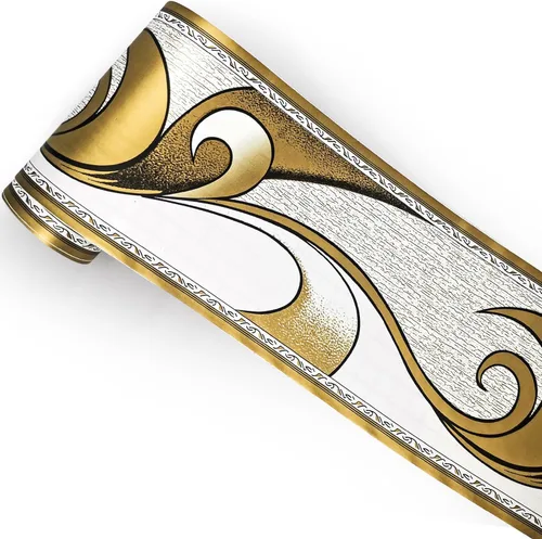 Vista 8 de Papel tapiz autoadhesivo para despegar y pegar, diseño abstracto moderno, marrón/blanco, extraíble, para pared, bordes decorativos para techo