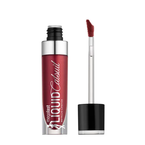Vista 15 de wet n wild Mega Last Catsuit High-Shine Liquid Lipstick Red Bad Girl's Club