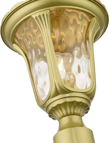 Vista 6 de Livex Lighting 7855-14 Oxford - Cabezal de poste para exteriores, 1 luz, color negro ("19" x 9.5" x 19"")