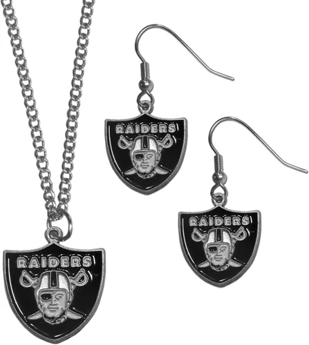 Siskiyou Sports NFL unisex-adult Dangle Earrings and Chain Necklace Set