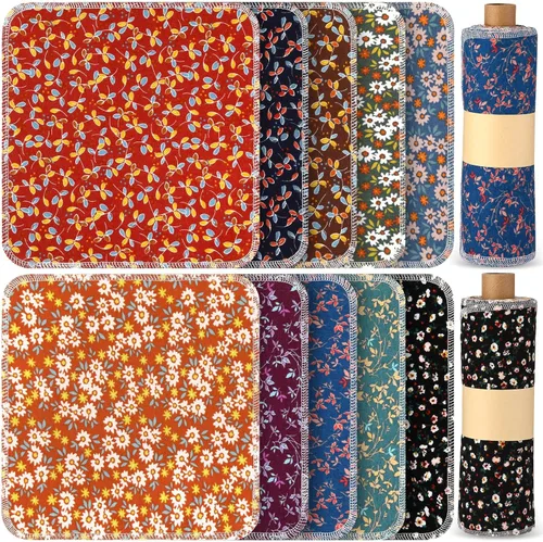 Vista 34 de Redbaker 50 piezas de toallas de papel reutilizables paños de algodón lavables sin papel toallitas absorbentes para inodoro toallas de papel