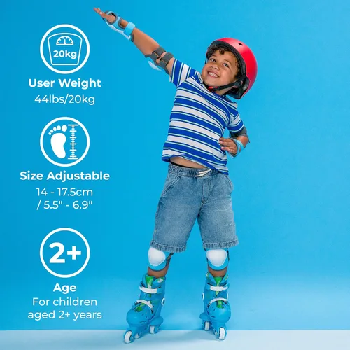 Vista 8 de Volution Learner Twista Patines – Patines ajustables 2 en 1 para niños a partir de 2 años – Convierte de patines de tres ruedas a patines en línea