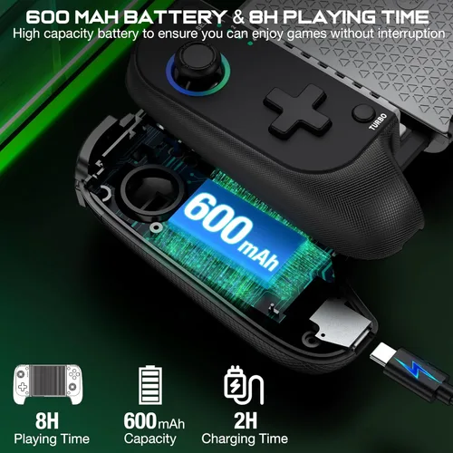 Vista 5 de Wireless Phone Controller for iPhone/Android No Deadzone, Mobile Gaming Controller Support Xbox Game Pass, Steam Link, GeForce Now, Call of Duty