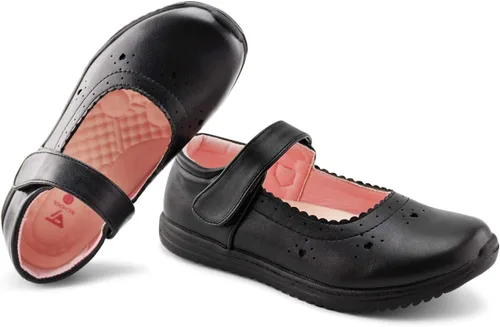 Vista 6 de JABASIC Zapatos de vestir escolares para niñas Mary Jane Flats