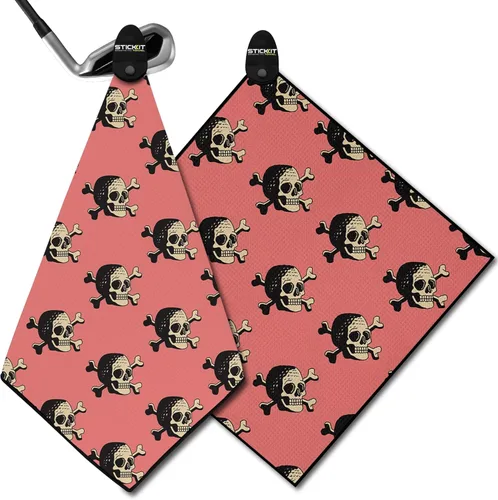 Vista 17 de STICKIT Toalla de golf magnética – Ultra absorbente con tejido de gofre de microfibra – Toalla de golf con imán para bolsas, palos y carritos – Negro