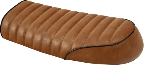 Vista 4 de Silla de montar TCMT, cojín de asiento vintage para Honda CB CL, sillín plano, para modelo Cafe Racer., Marrón