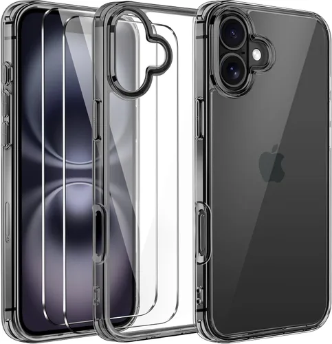 Vista 15 de ivoler Funda Transparente 3 en 1 Diseñada para iPhone Air de 6.5 pulgadas / iPhone 17 Air de 6.5 pulgadas 2025 con Paquete de 2 Protectores