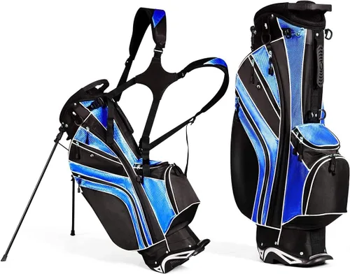 Vista 11 de Mayjooy Golf Stand Bag, Portable Carry Golf Bag w/Ergonomic Dual Straps & 6 Way Top Divider, Lightweight Carry Organizer Pocket w/Umbrella Ring