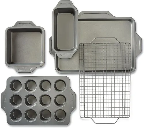 Vista 12 de All-Clad Pro-Release - Juego de utensilios antiadherentes para hornear, 3 piezas, aptos para horno, media hoja de 450 °F, bandeja para galletas