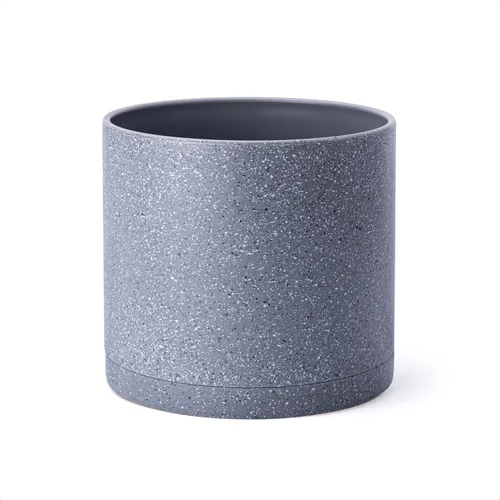 Vista 27 de D'vine Dev Juego de macetas de plástico de 8 pulgadas para macetas de plantas con agujero de drenaje y platillos sin costuras, color negro, 74-X-B-1