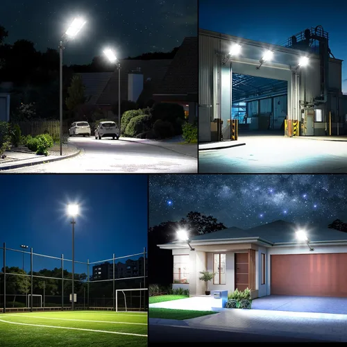 Vista 7 de 17" Solar Street Lights Outdoor Waterproof, 36000LM 6500K Dusk to Dawn Solar Flood Light, Motion Sensor Solar-Powered Light with Remote Control