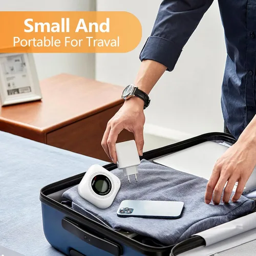 Vista 8 de Carbon Monoxide Detectors, 2Pack 4-in-1 Natural Gas Leak Detector & Temperature/Humidity Monitor