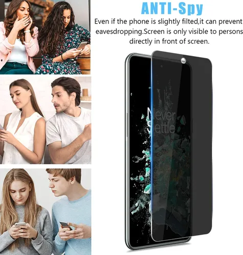 Vista 2 de [2+2] Protector de pantalla de vidrio templado para Oneplus 10T 5G (2 paquetes) + protector de lente de cámara (2 paquetes), película de vidrio