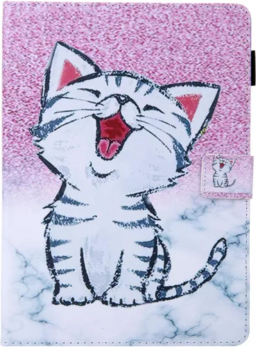 Vista 8 de Funda para Samsung Galaxy Tab A 7.0 pulgadas Tablet 2016 SM-T280/T285, con soporte para lápiz, ranuras para tarjetas, cuero sintético, soporte