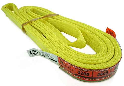 Vista 40 de DD Sling (Hecho en EE. UU.). 2 pulgadas de ancho X (longitudes de 4' a 20') en el listado! Eslingas de nylon de 2 capas con ojo torcido, de ojo a