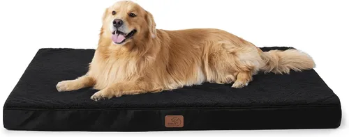 Vista 28 de Bedsure Camas para Perros de Tamaño Grande – Cómodas Camas Planas para Mascotas con Funda Extraíble Lavable, Colchoneta de Espuma Ortopédica tipo
