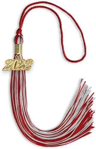 Vista 157 de Endea Graduation - Borla de doble color mixto con fecha dorada (negro/dorado antiguo, 2021)