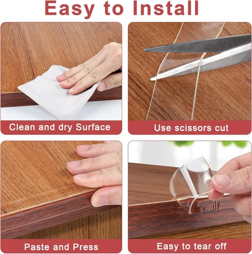 Vista 6 de Protectores de esquina a prueba de bebés, protector de esquina transparente, protector de borde suave de 6.6 pies (6.6 ft), protectores de esquina