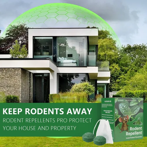 Vista 7 de Mouse Rodent Repellent, 24 Pack Peppermint Lemon Oil Mice Repellent for Squirrel Rats Spider Pests, Natural Deterrent for Kitchen, Warehouse, Car