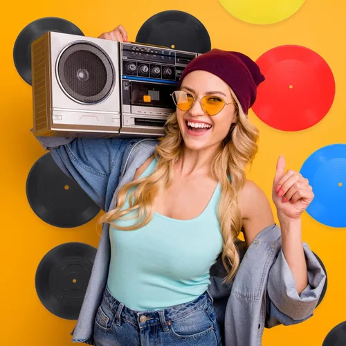 Vista 5 de UXCELL 6 discos falsos en blanco, vinilo sintético de PVC liso de 4 pulgadas para decoración de pared retro de estudio casero