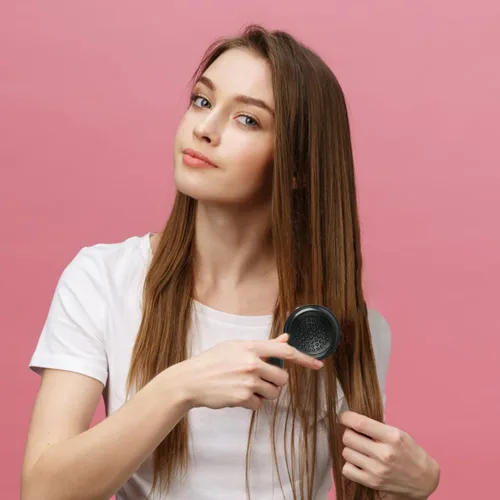 Vista 3 de 2 cepillos de pelo plegables para espejo de viaje, peine de pelo de bolsillo, cepillo de pelo con espejo, mini cepillo de pelo redondo para mujeres