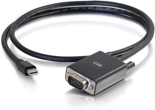Vista 18 de C2G Legrand - Cable adaptador Mini DisplayPort a HDMI, adaptador de DisplayPort macho a macho, adaptador DisplayPort negro a HDMI, convertidor