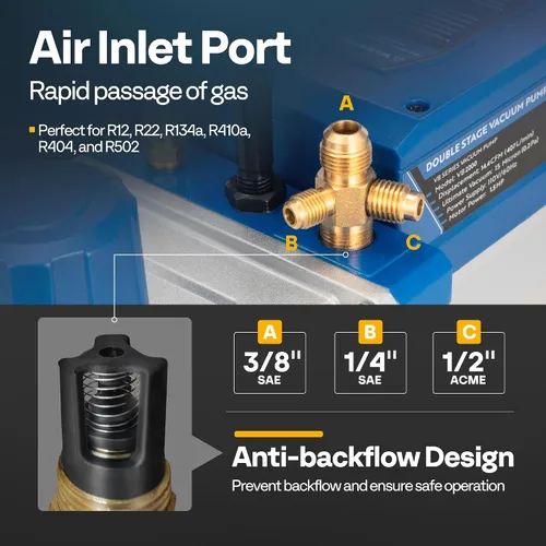 Vista 4 de VIVOHOME Bomba de vacío HVAC de 2 etapas de 1.5 HP 14.4 CFM con 220 libras de alta precisión electrónica digital de carga de refrigerante con funda