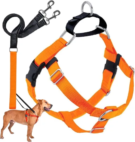 Vista 34 de 2 Hounds Design Freedom - Arnés para perro sin tirones, arnés ajustable y correa, fácil de caminar y control cómodo, se adapta a perros pequeños