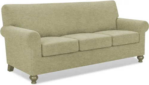 Vista 8 de URBANLIFE - Funda elástica para sofá de 4 piezas, lavable a máquina, funda para sofá de 3 cojines, protector de muebles de licra superelástica