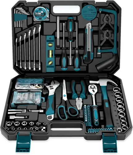 Vista 9 de Sundpey 132-PCs Car Tool Kit - Portable General Basic Home and Automotive Repair Tool Set with Drawer for Men Women with Hook & Pick & Fastener &