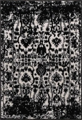 Vista 12 de Unique Loom Portland Collection - Alfombra central (2 pies 2 pulgadas x 3 pies 1 pulgada, rectangular, negro y blanco/negro)