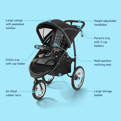 Vista 6 de Graco Sistema de viaje FastAction Fold Jogger Gotham
