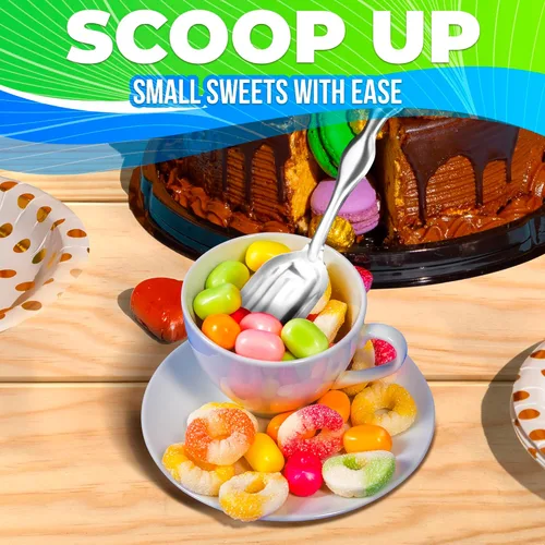 Vista 7 de 20 cucharadas pequeñas para botes – Mini cucharadas para dulces, 5.8 pulgadas de longitud de acero inoxidable pequeñas cucharas de alimentos
