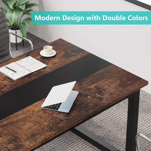 Vista 7 de Tribesigns Mesa de conferencias, mesa de reuniones rectangular de 6 pies, mesa de sala de reuniones, 70.8 pulgadas de largo x 31.5 pulgadas de ancho