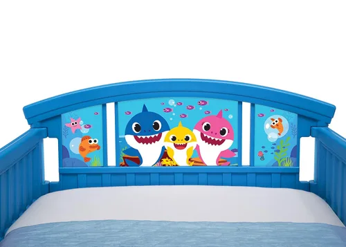 Vista 4 de Delta Children Cama infantil de plástico, Baby Shark