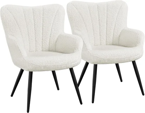 Vista 19 de Yaheetech Silla de Brazos de Piel Sintética PU, Silla Decorativa Moderna con Patas Metálicas, Cómoda Silla Barril Tapizada para Sala de Estar, Marrón