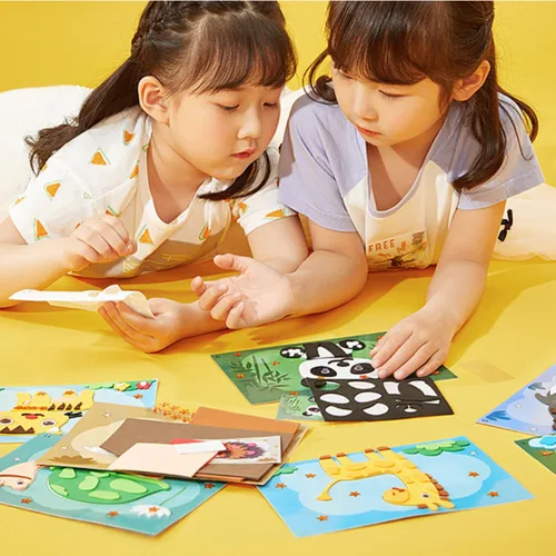 Vista 7 de Lovyan Calcomanías de espuma EVA 3D para niños pequeños, 12 piezas de espuma adhesiva, manualidades, preescolar, clase de arte, kit de arte