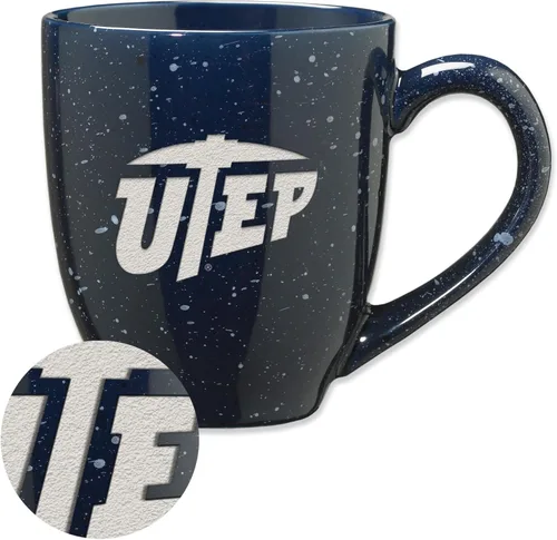 Vista 160 de Rico Industries NCAA Saint Joseph's (PA) Hawks Logo Principal Color Marrón 16 oz Logotipo del Equipo de Color Láser Grabado en Cerámica Moteada Taza