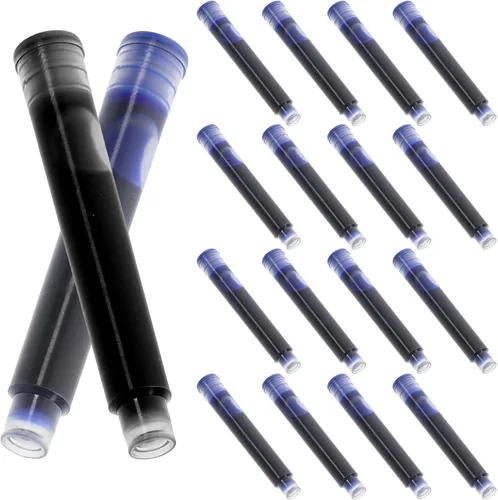 Cabilock 100 piezas de repuesto de tinta para pluma estilográfica, recambios de tinta negra para suministros de fuente de pluma