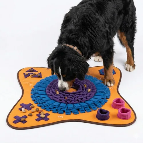 Vista 13 de PET ARENA Alfombrilla de olfateo para perros - Juguete de rompecabezas interactivo ajustable para razas grandes y pequeñas, alimentador lento