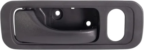 Vista 101 de TRQ Manija de puerta interior delantera izquierda cromada y negra para el lado del conductor compatible con Ford F-150 2012-2014