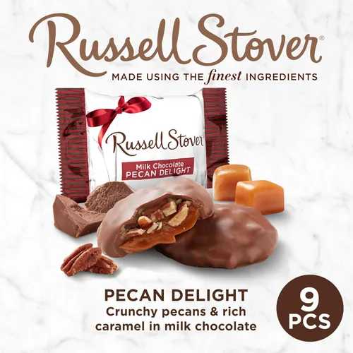 Vista 4 de Russell Stover Bolsa de regalo de caramelos de chocolate con leche y delicia de nuez pecán, 5.4 oz.