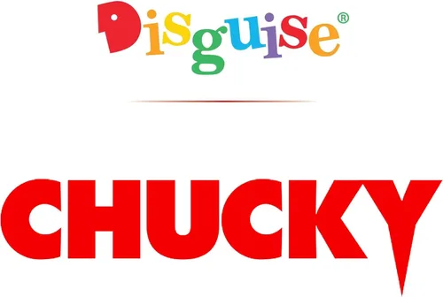 Vista 7 de Disguise Chucky Arnés de espalda, accesorio oficial de disfraz de Halloween de Chucky para adultos, muñeca de 13 pulgadas