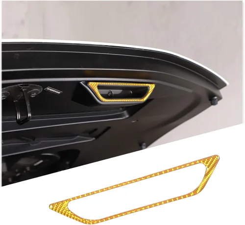 Vista 7 de Daeiclru Adhesivo de fibra de carbono real para compartimento de motor de automóvil, compatible con Corvette C8 Stingray 2020-2023, accesorios