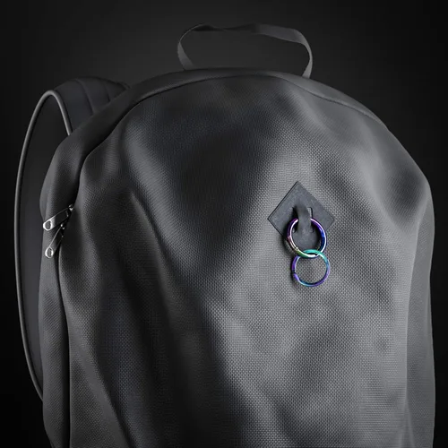 Vista 4 de Kit de llaveros con mosquetón circular, anillos redondos y fuertes de tamaño universal, L