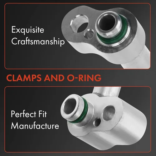 Vista 3 de A-Premium Conjunto de manguera de línea de descarga de A/C compatible con Volkswagen Beetle, 2006 2007 2008 2009 2010, 2.5L, compresor a condensador