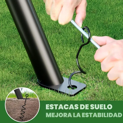 Vista 3 de Trekassy Juego de columpio de 440 libras con columpio de árbol de platillo de 40 pulgadas y soporte de metal resistente con marco en A (multicolor)