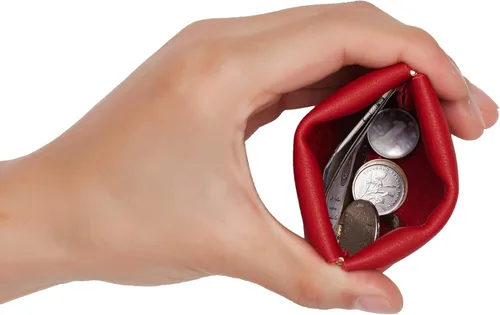 Vista 4 de Travelambo - Monedero de cuero con cierre de boquilla para hombre y mujer