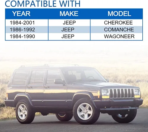 Vista 6 de HARUMA Conjunto de control de puerta Conductor delantero o pasajero para Jeep 1984-2001 Cherokee 1984-1990 Wagoneer 1986-1992 Comanche 924148